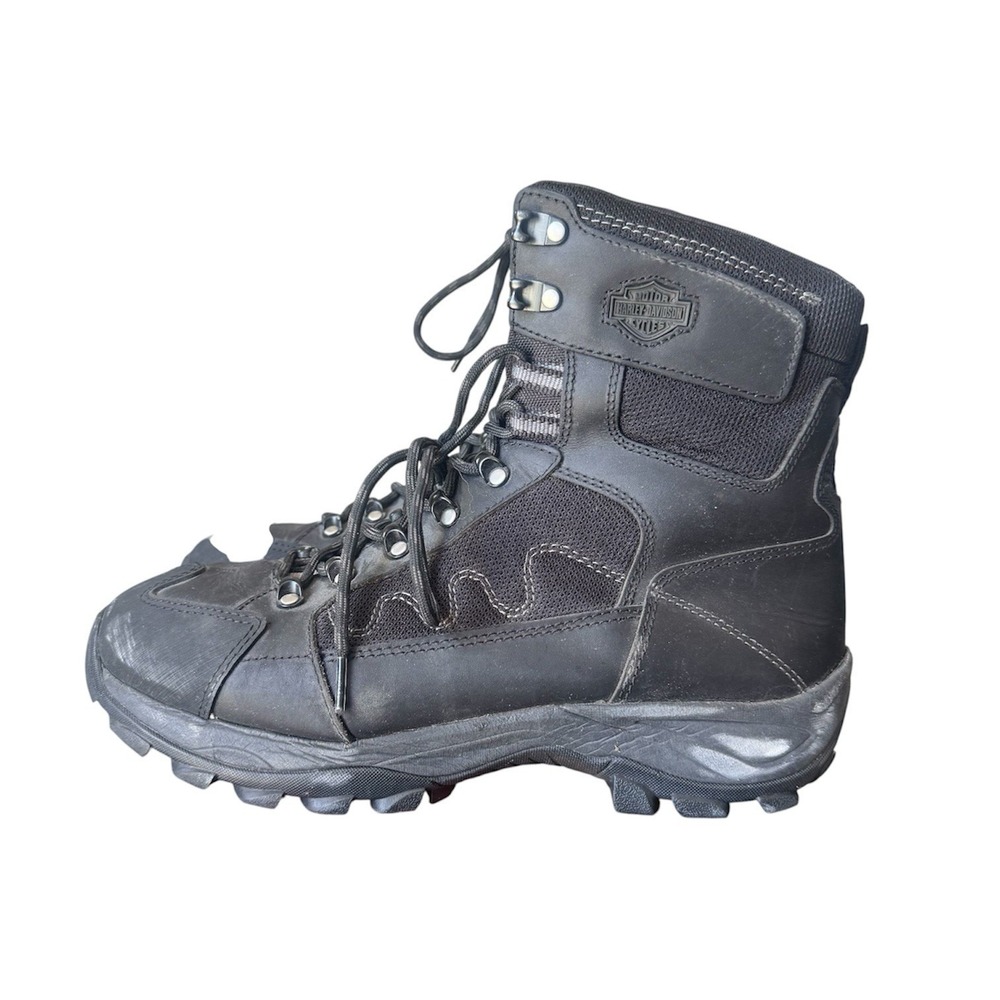 Harley-Davidson Boots Mens Size 12 Black Leather Biker Lace Up D93078 Motorcycle